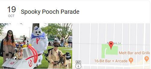 October 19 - Spooky Pooch Parade