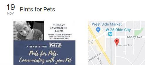 November 19 - Pints for Pets