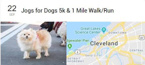 September 22 - Jogs for Dogs 5k & 1 Mile Run