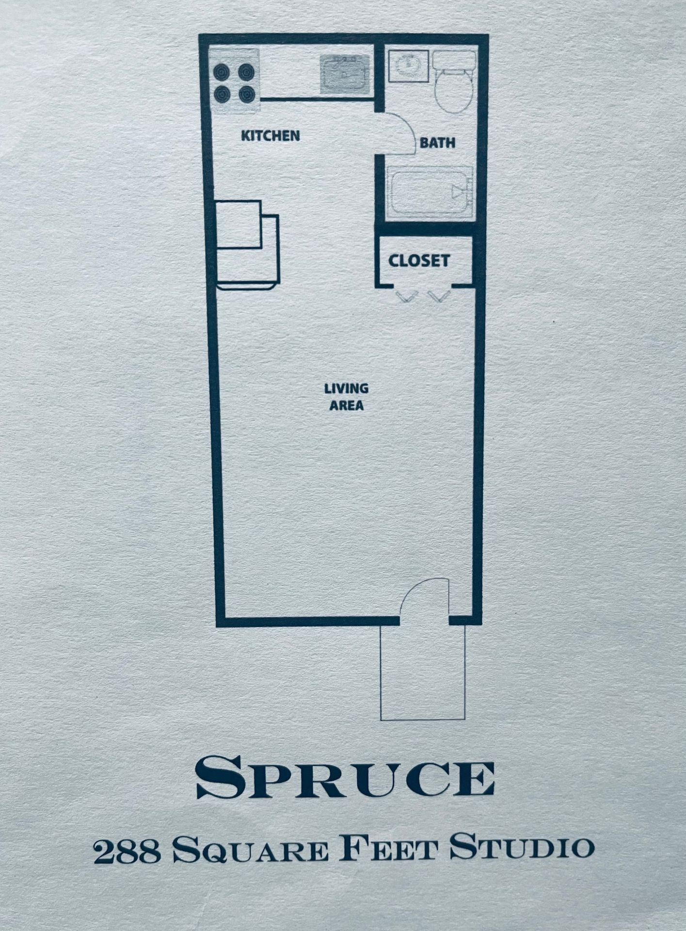 Studio Apartment with 1 Bath for Rent | Entirely Renovated Image